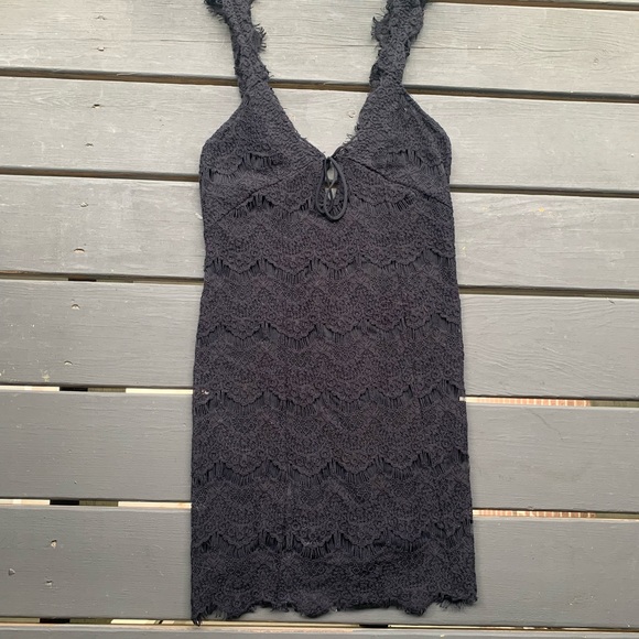 Free People Gorgeous Black Lace Dress - Picture 4 of 9